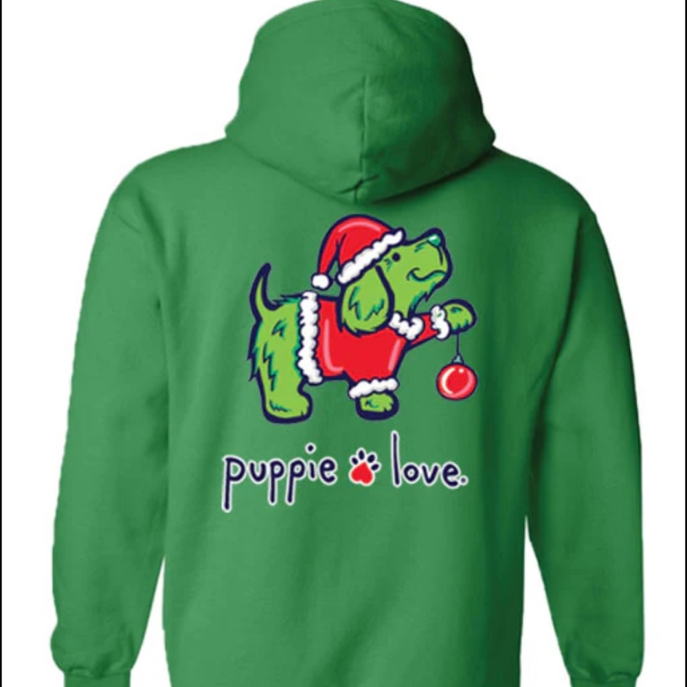 Puppie Love Christmas Grinch hoodie